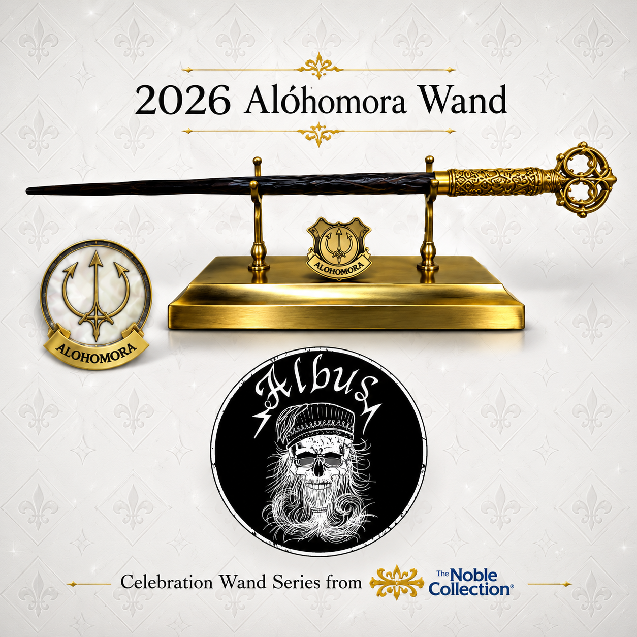 Bacchetta Celebrativa Alohomora™ 2026 – The Noble Collection