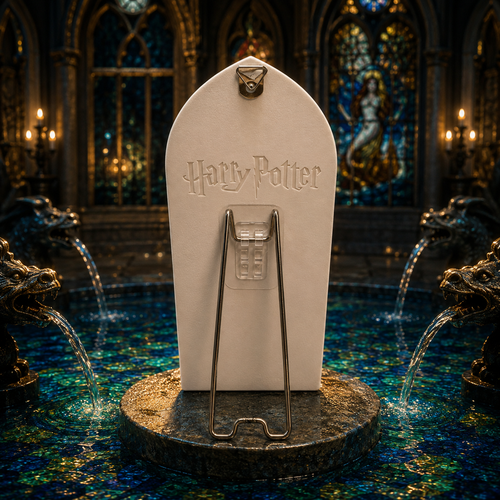 Harry Potter – Vetrata della Sirena del Bagno dei Prefetti (Il Calice di Fuoco) | Placca da Parete in Resina