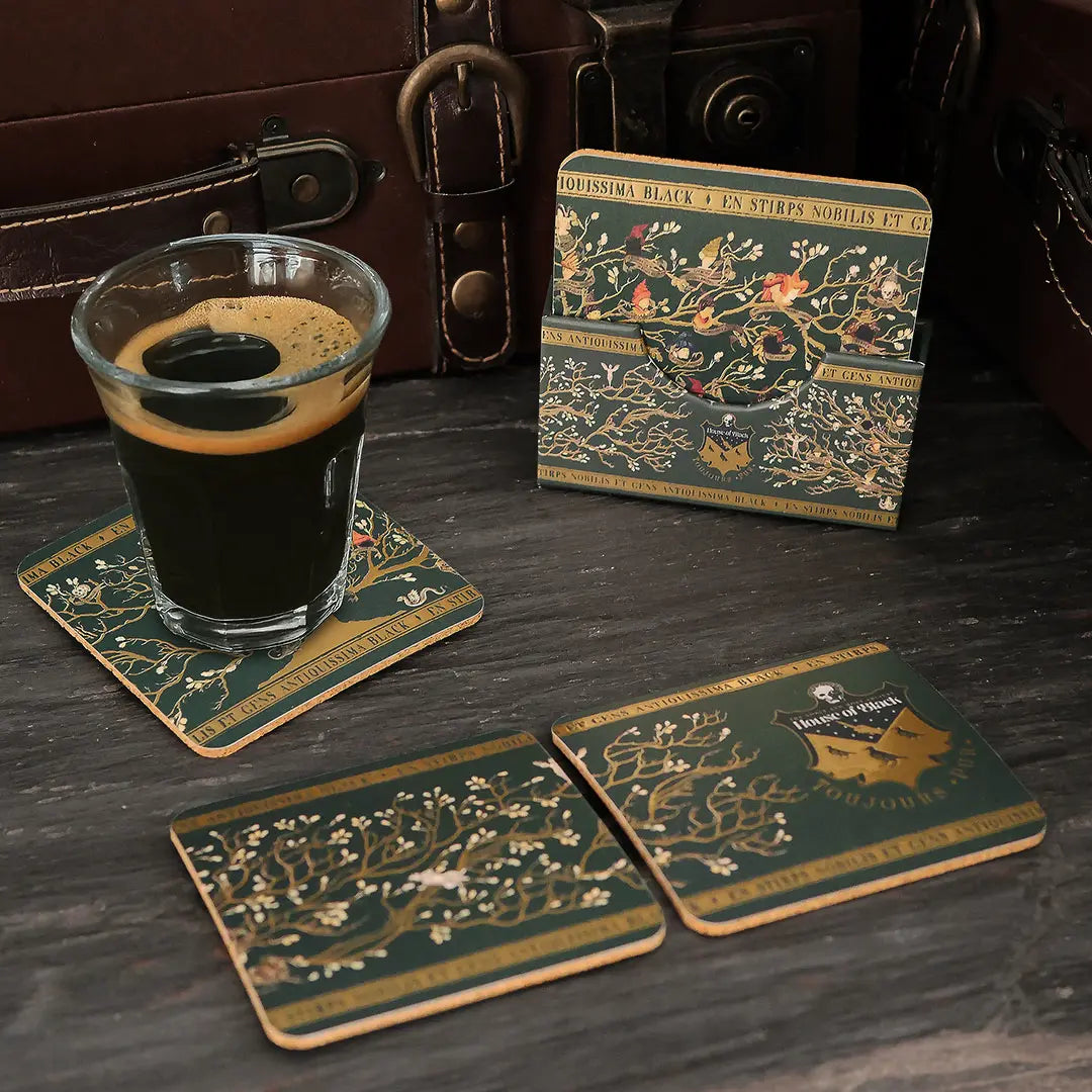 Set di 4 Sottobicchieri Black Family Tapestry