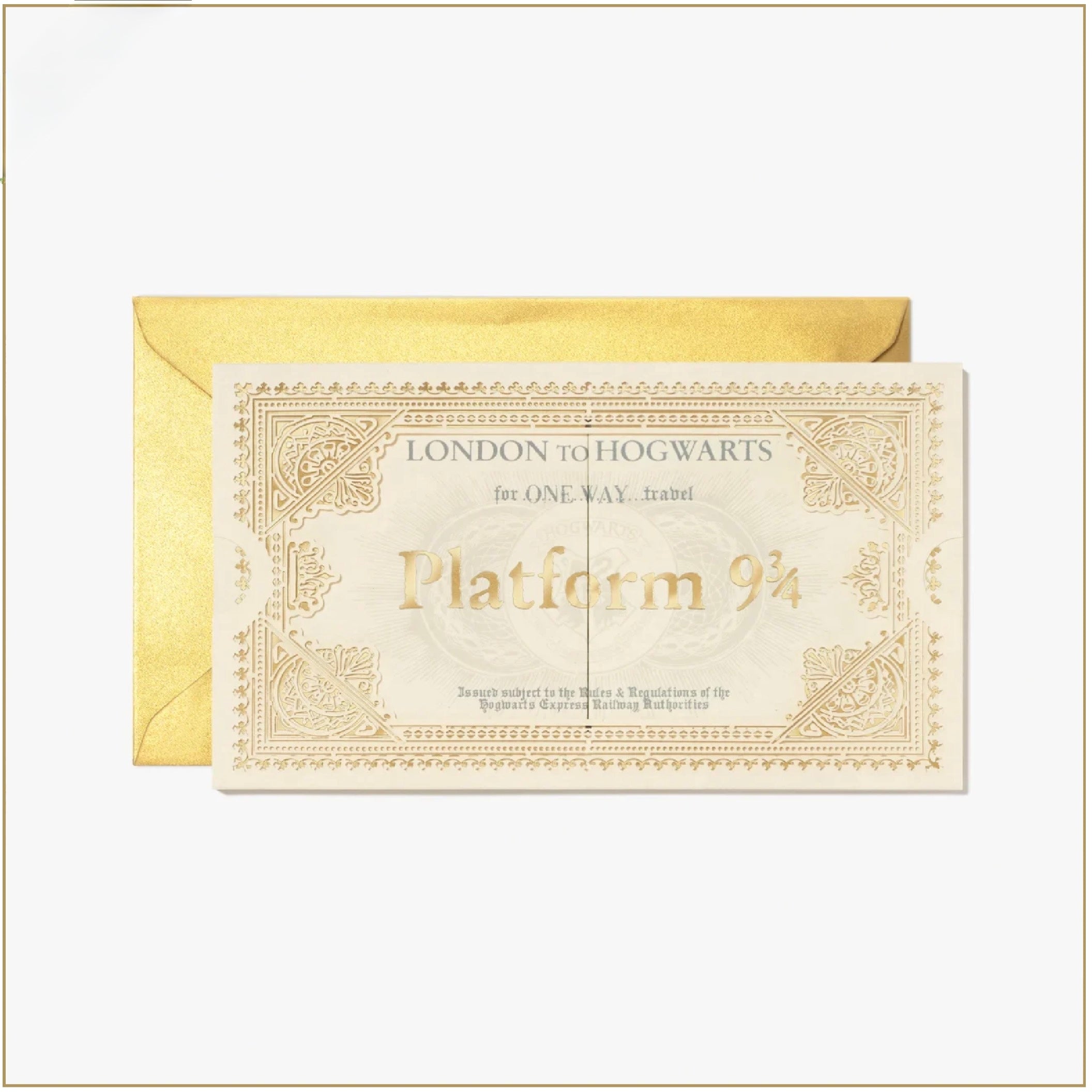 Card 3D Harry Potter MinaLima con busta color oro inclusa