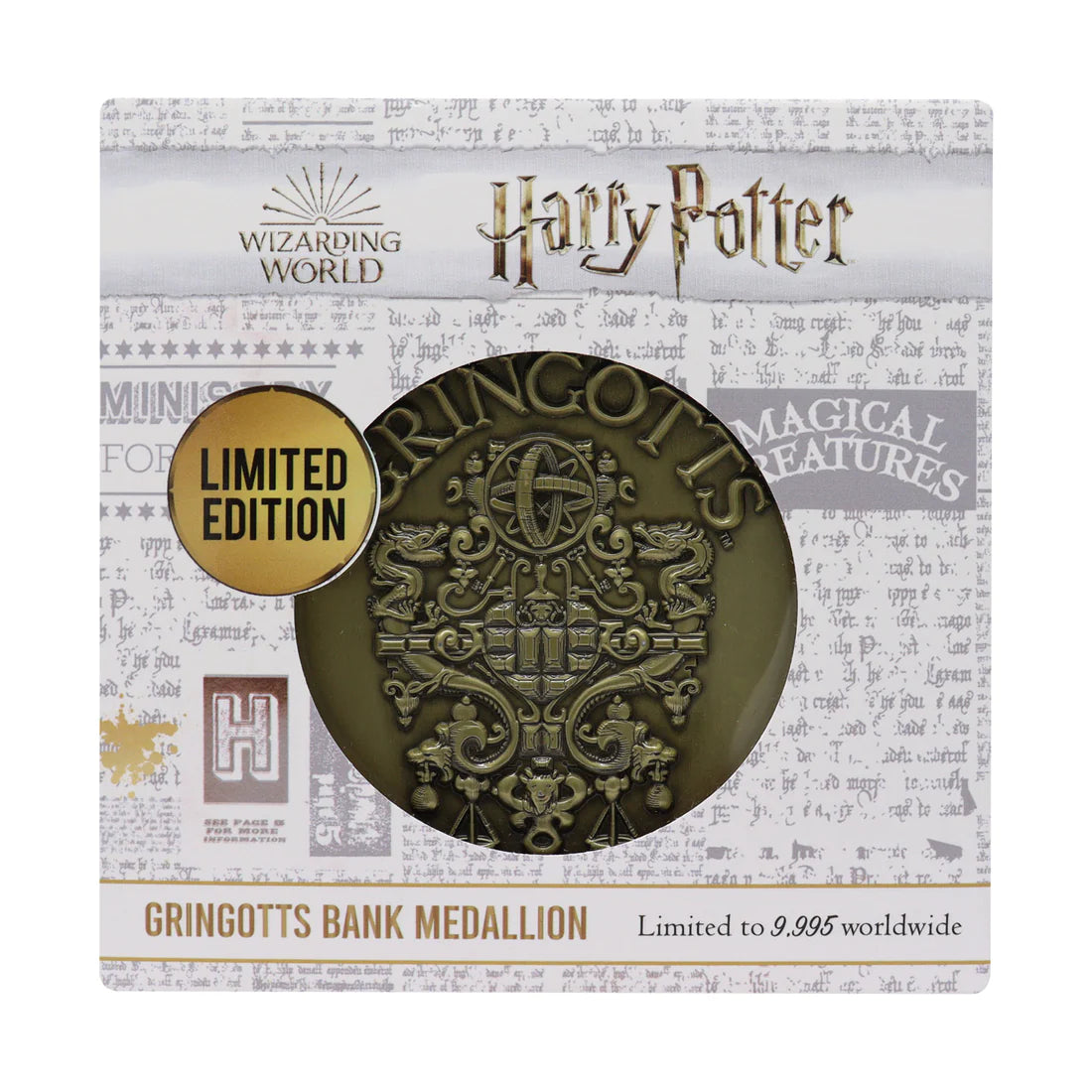 Harry Potter Limited Edition Gringotts Bank Medallion