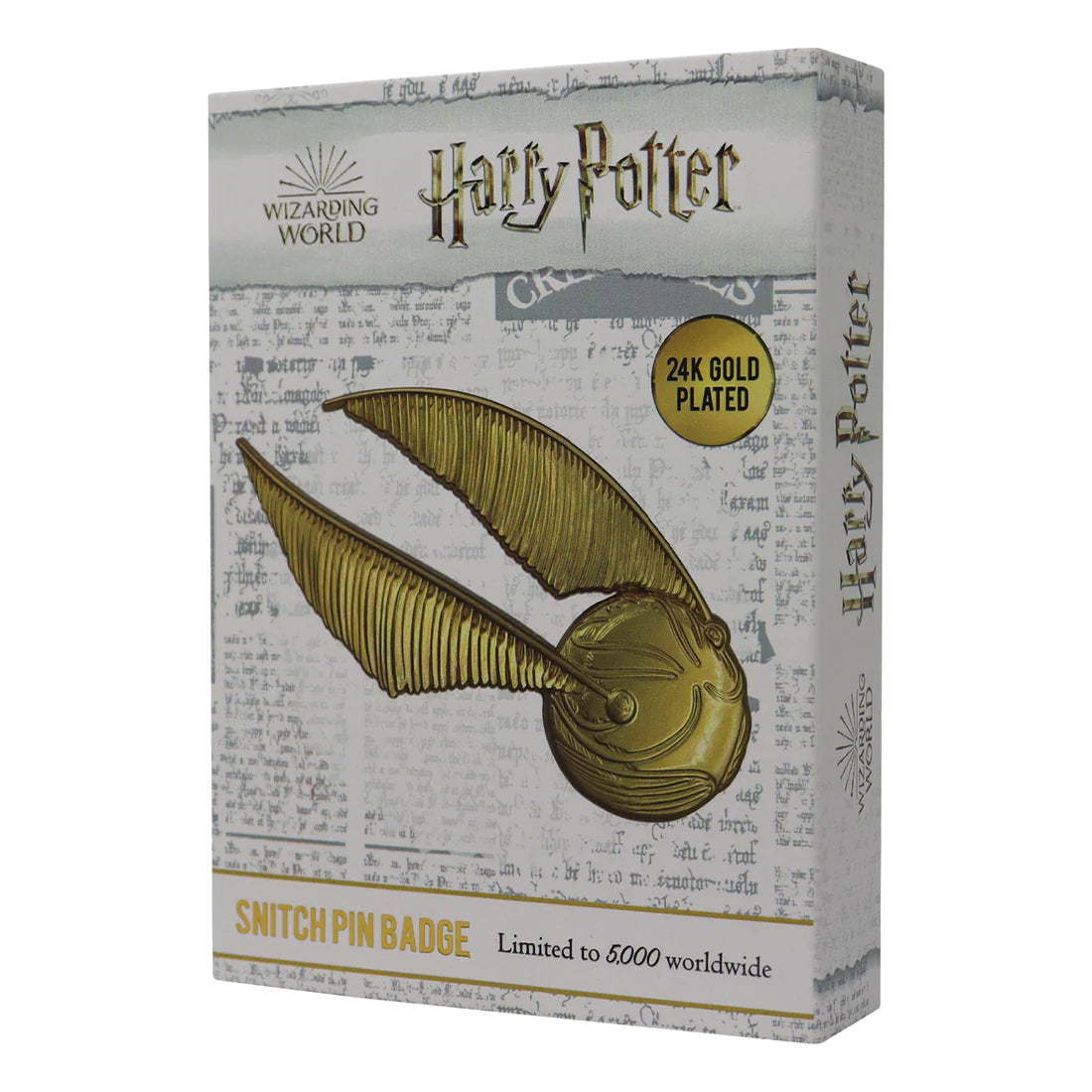 Harry Potter Limited Edition Golden Snitch 24k Gold Plated XL Pin Badge