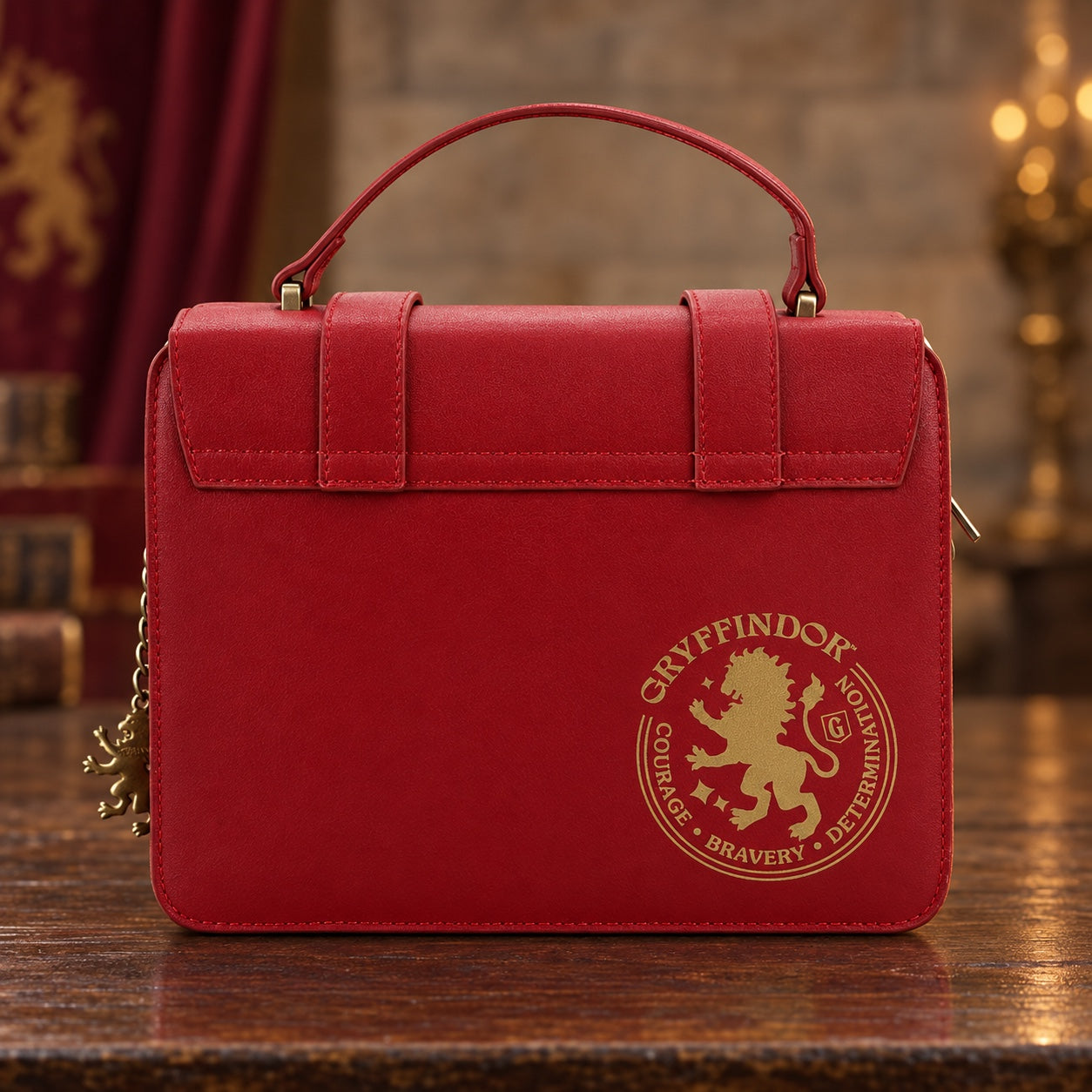 Borsa Grifondoro Harry Potter - retro con emblema dorato