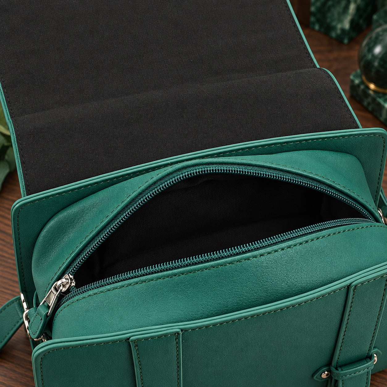 Interno con cerniera della borsa Serpeverde Harry Potter