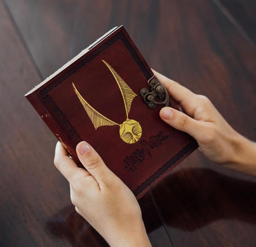 Notebook Boccino d’Oro Harry Potter tenuto tra le mani
