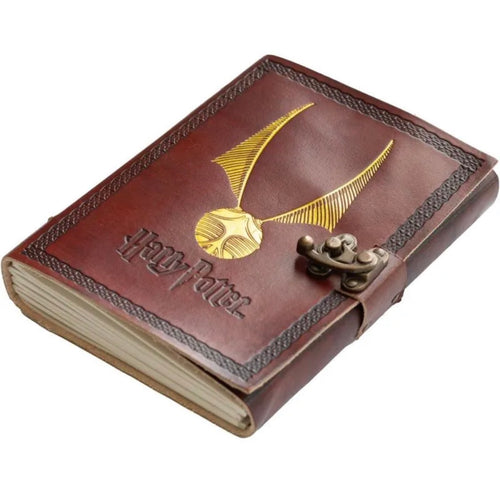 Notebook Boccino d’Oro con copertina color cuoio – vista a tre quarti