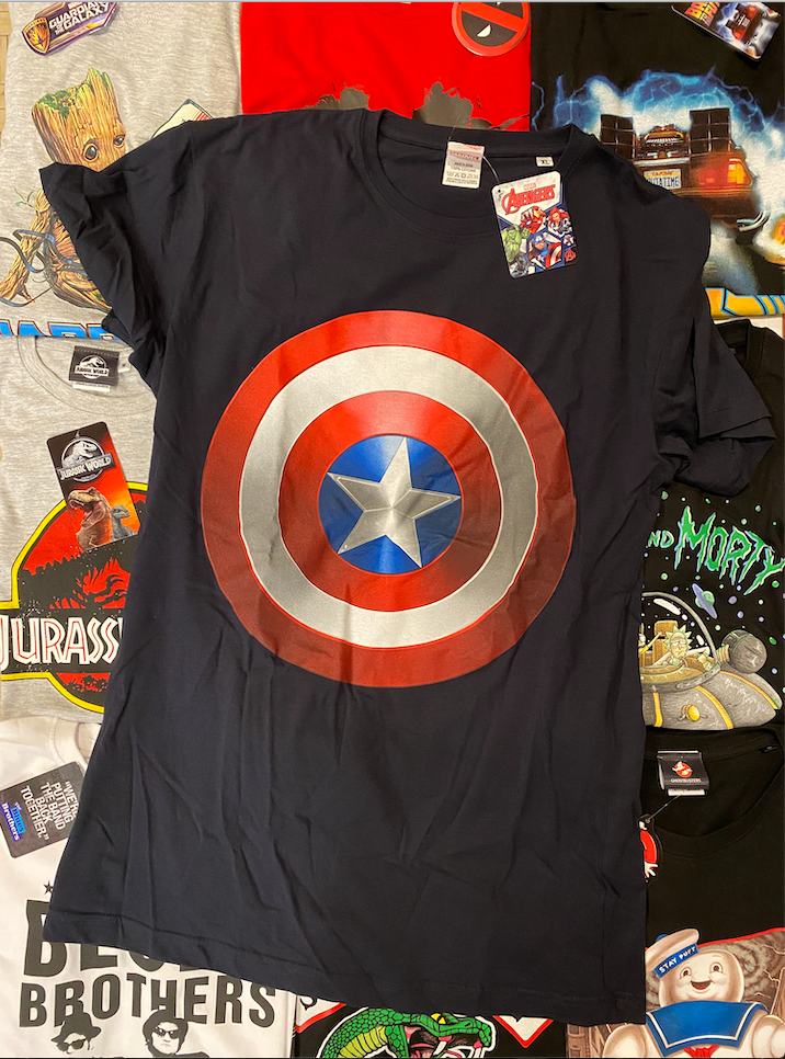 MARVEL COMICS UNISEX TEE: CAPTAIN AMERICA SHIELD
