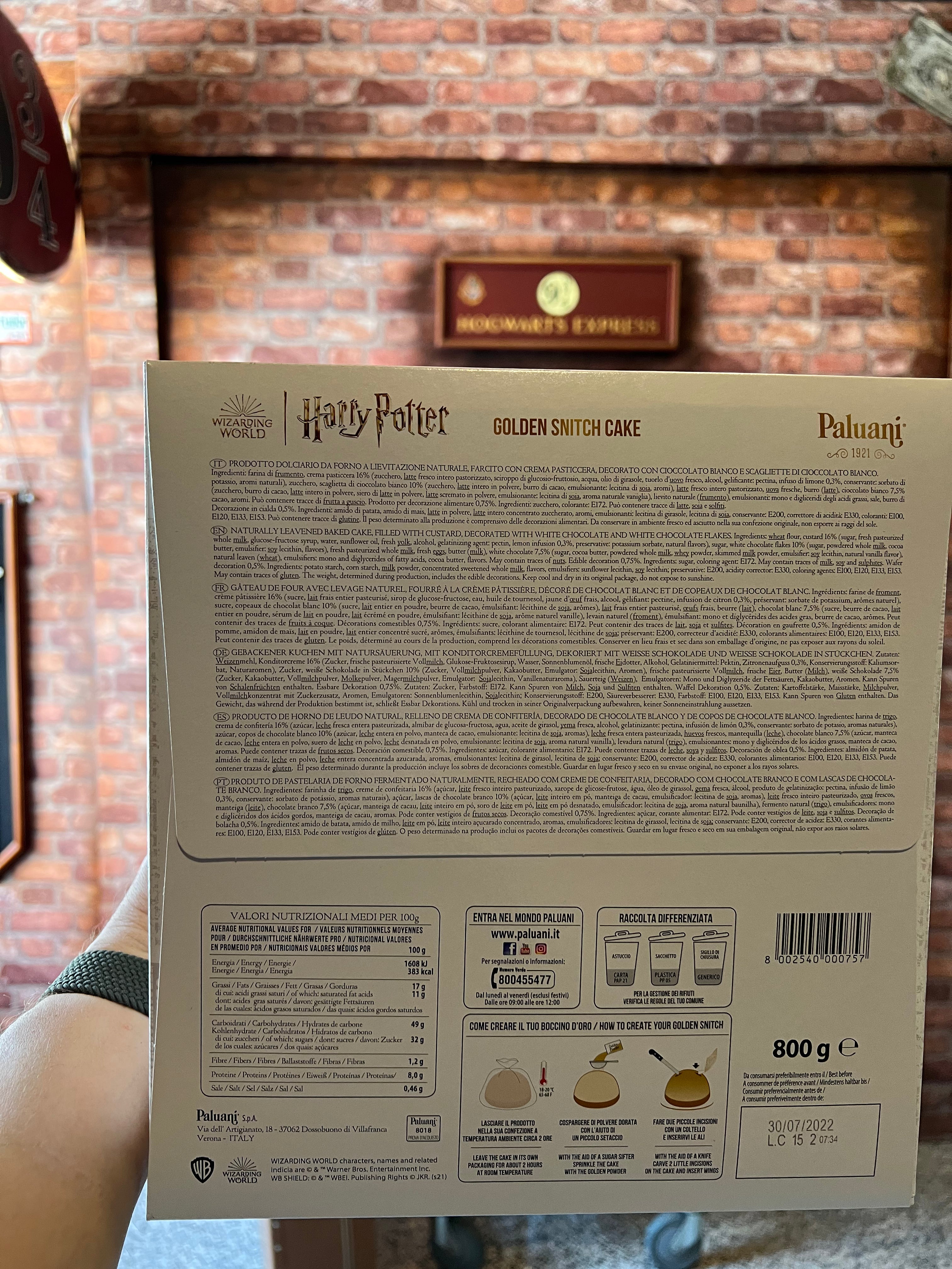 Torta Boccino D’Oro - Golden Snitch Cake