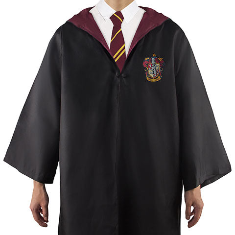 Harry Potter - Pacchetto costumi Grifondoro : abito di stregone + cravatta + 5 tatuaggi