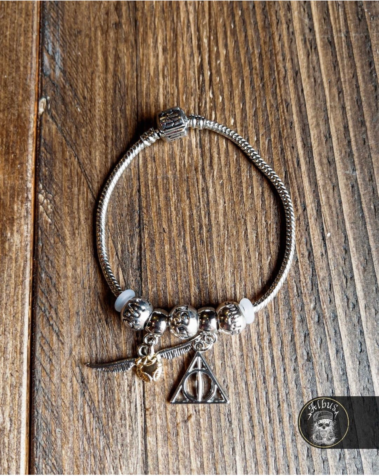 Bracciale Argentato 2 Charms  - Harry Potter