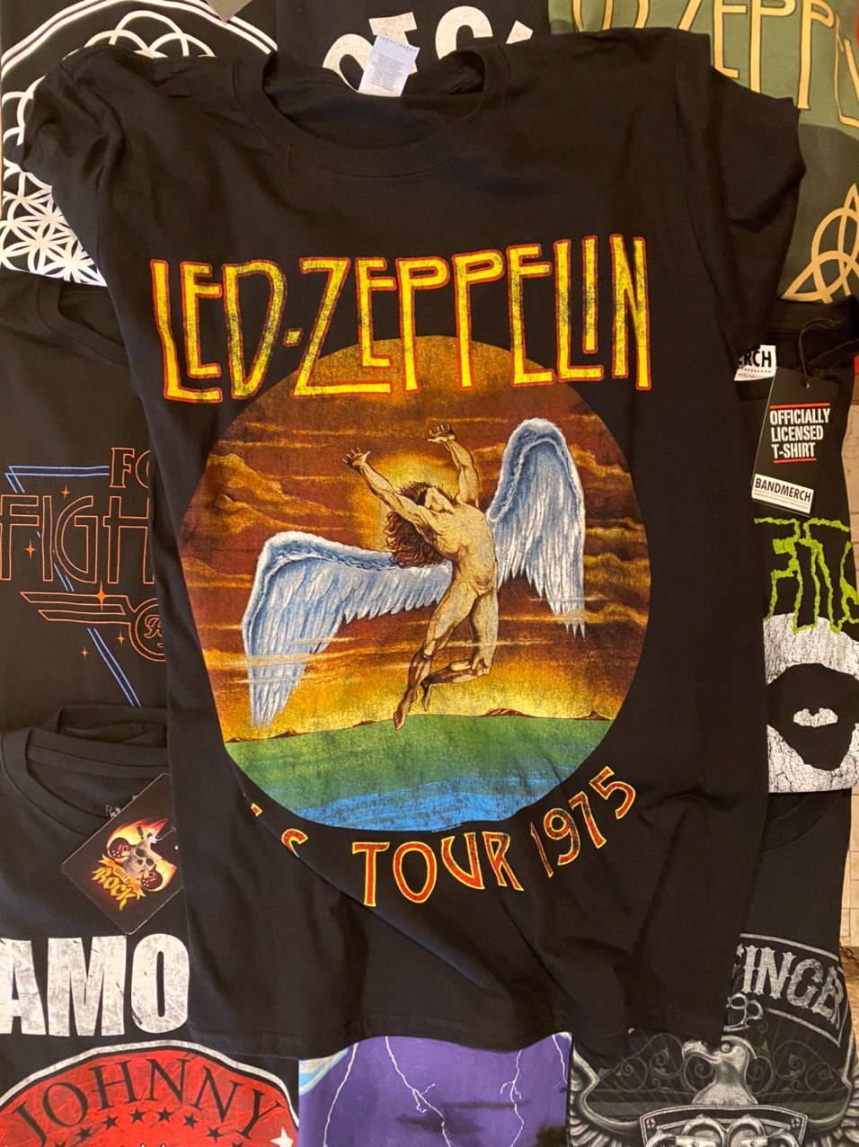 LED ZEPPELIN UNISEX TEE: USA TOUR '75