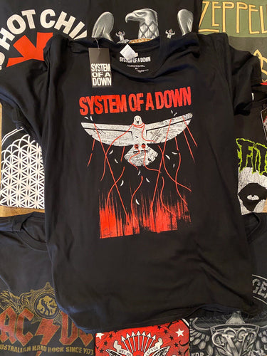 SYSTEM OF A DOWN UNISEX TEE: DOVE OVERCOME